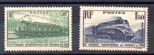 Serie Ferrocarriles Francia N ºYvert 339/40 ( Charnela)